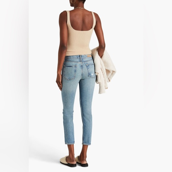 GRLFRND Karolina High Rise Distressed Days Like This Blue Wash Skinny Jeans 25 - Picture 2 of 12